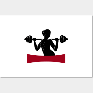 Fitness Center or Gym Emblem Posters and Art